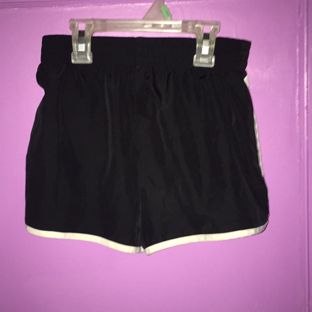 Black and white shorts